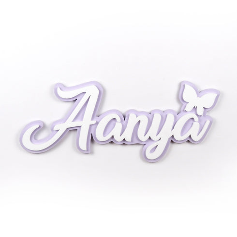 Personalised 3D Acrylic Name Plate - Butterfly